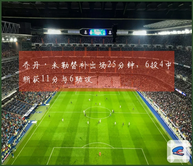 乔丹·米勒替补出场25分钟，6投4中斩获11分与6助攻